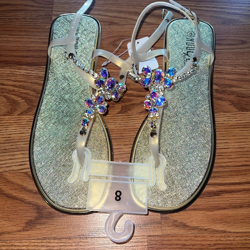 Size 8 Gold Jewelry Sandals